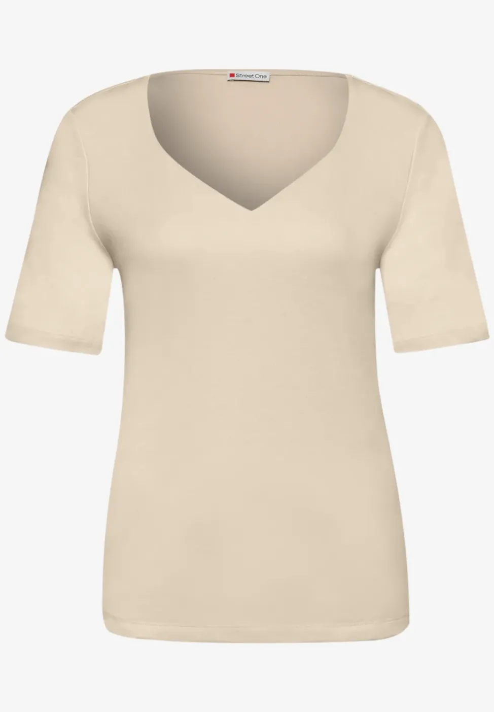 T-Shirts mit Herzausschnitt im 2er-Pack