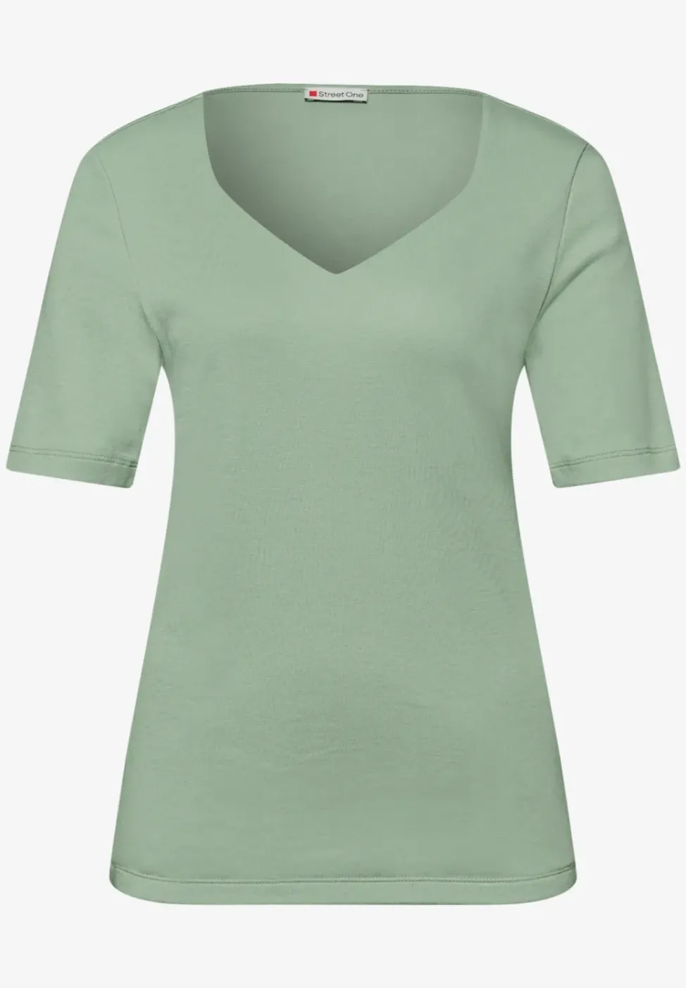 T-Shirts mit Herzausschnitt im 2er-Pack