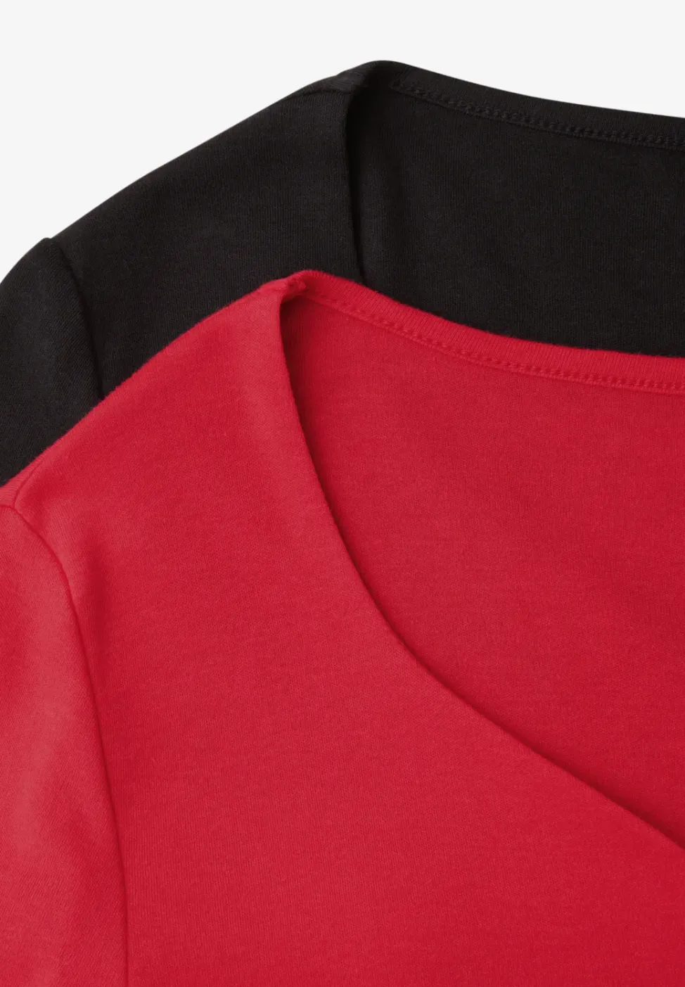 T-Shirts mit Herzausschnitt im 2er-Pack