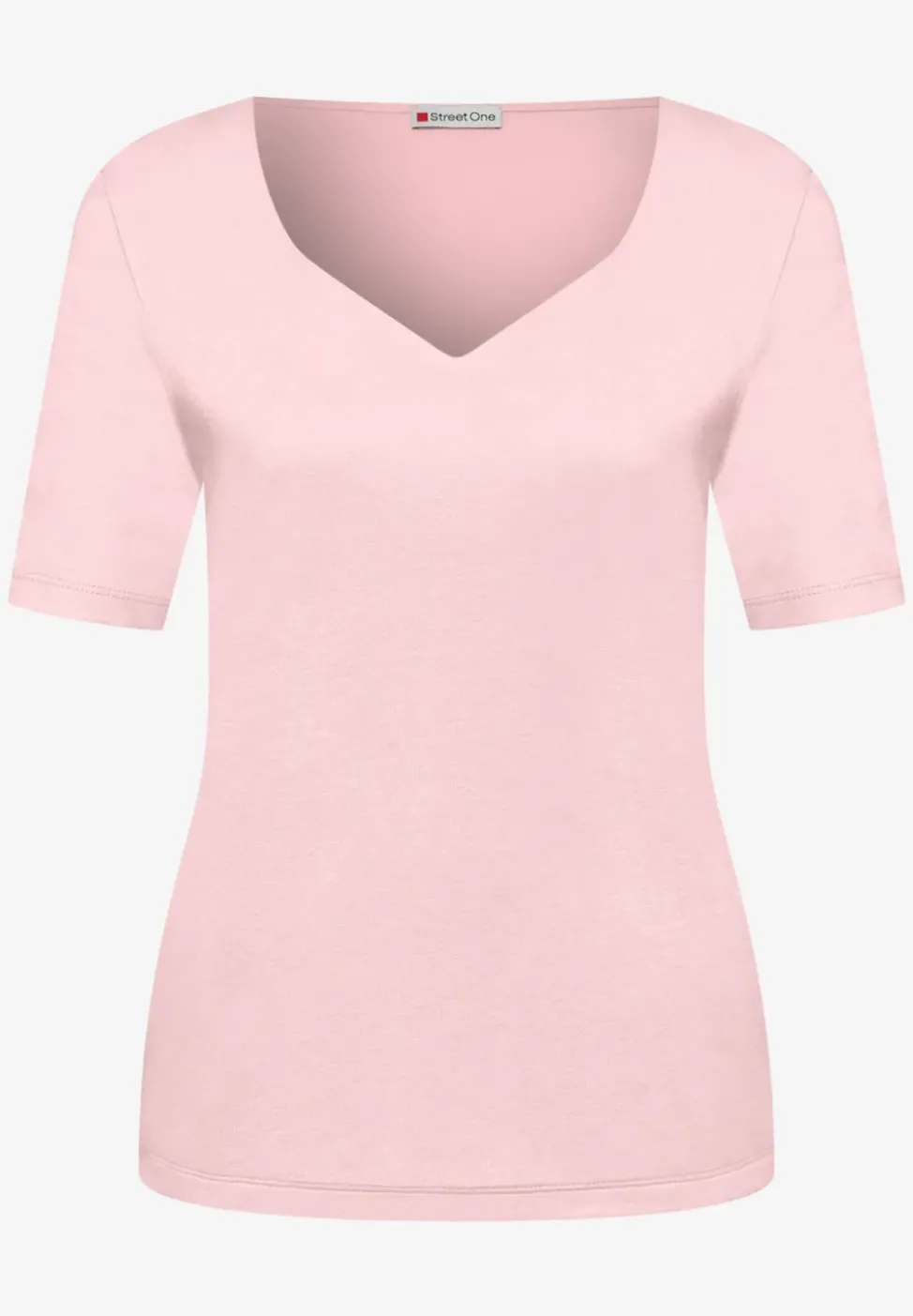 T-Shirts mit Herzausschnitt im 2er-Pack