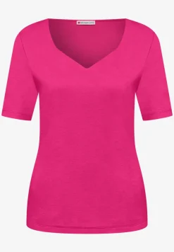 T-Shirts mit Herzausschnitt im 2er-Pack