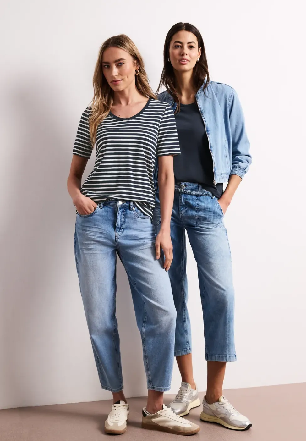 T-Shirts mit rounded V-Neck im 2er-Pack