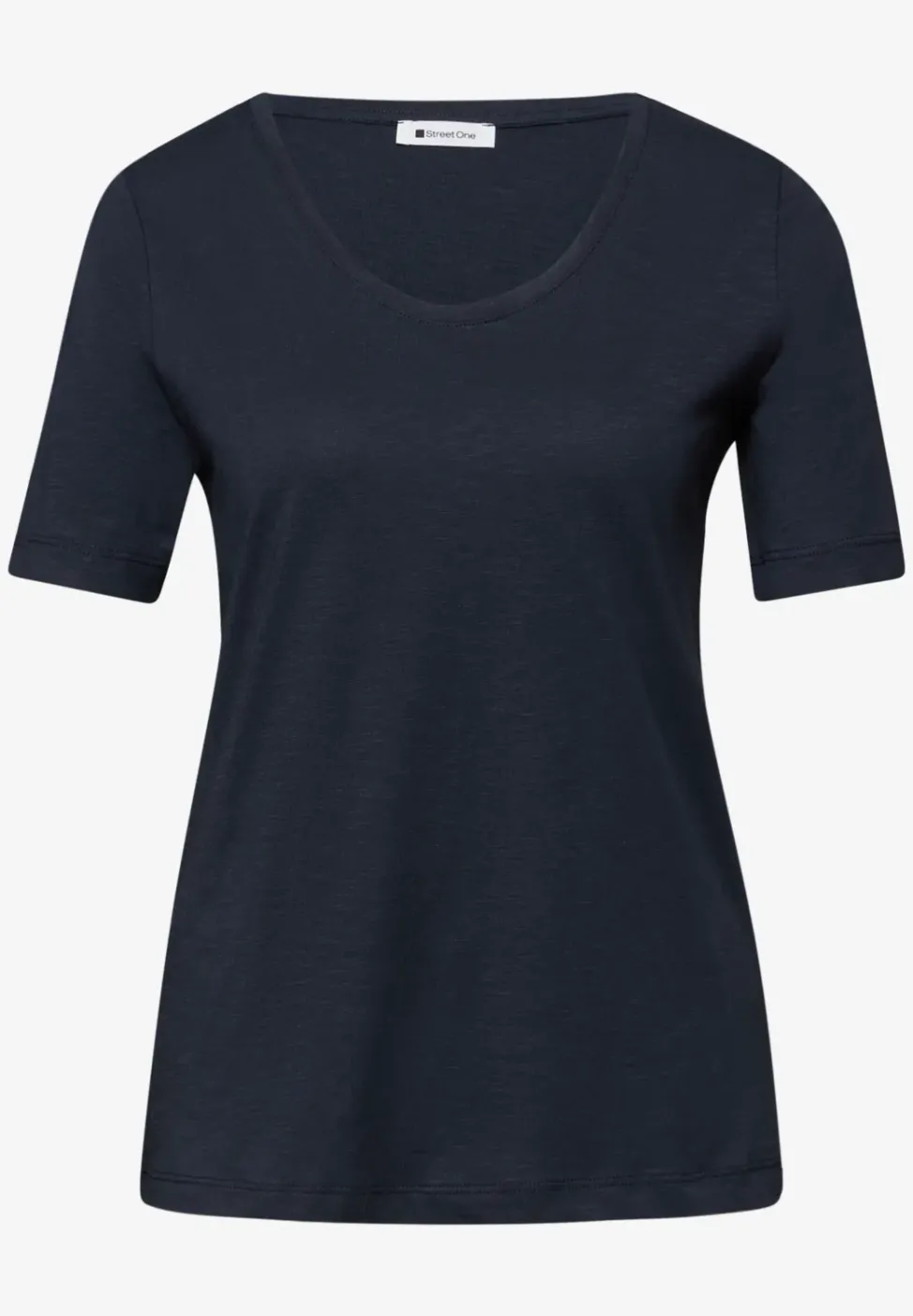 T-Shirts mit rounded V-Neck im 2er-Pack