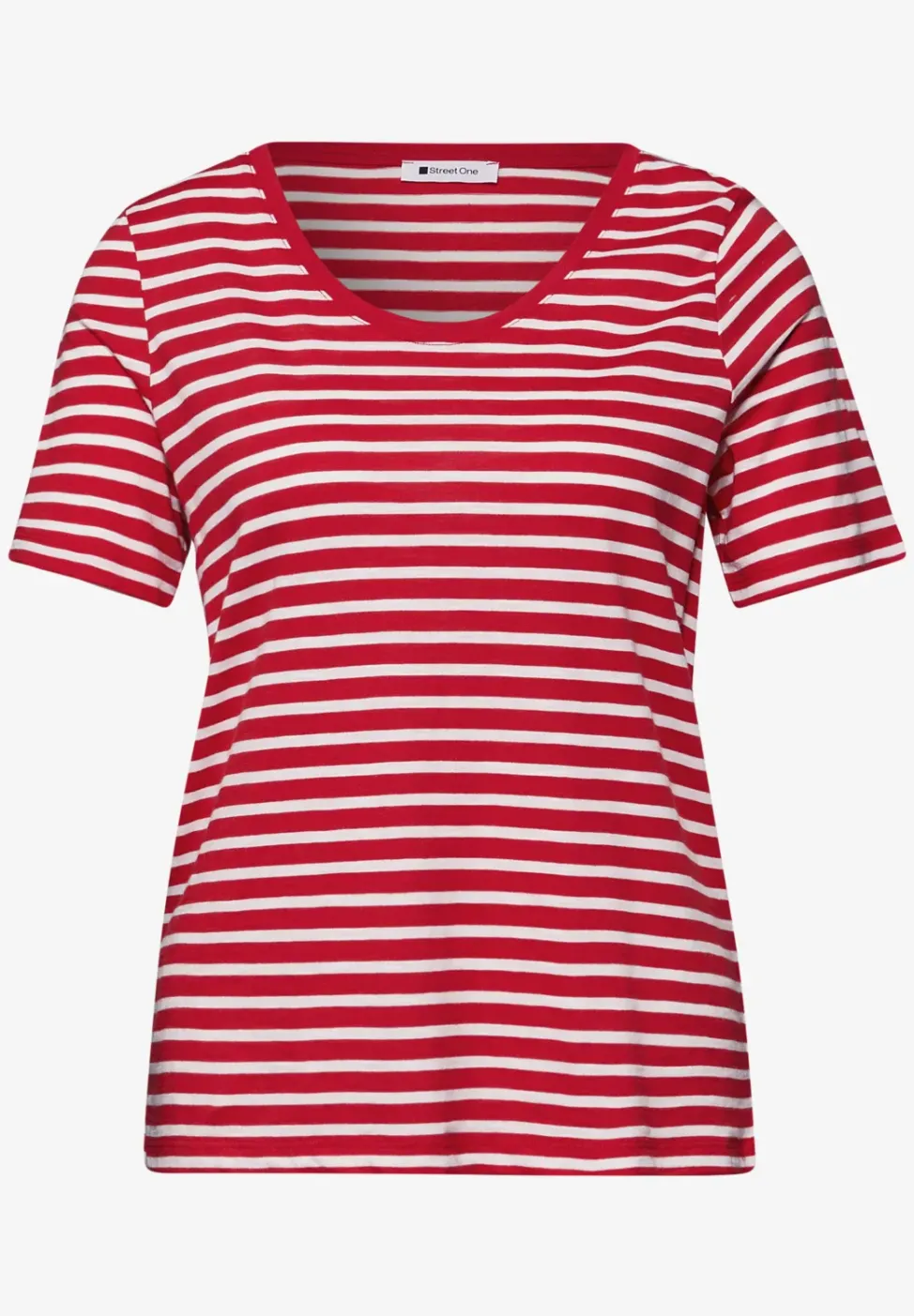 T-Shirts mit rounded V-Neck im 2er-Pack