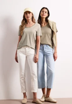 T-Shirts mit rounded V-Neck im 2er-Pack