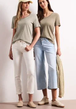T-Shirts mit rounded V-Neck im 2er-Pack