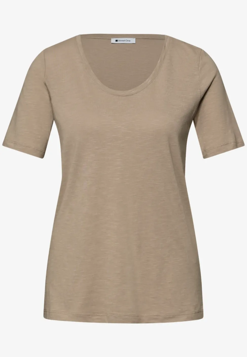 T-Shirts mit rounded V-Neck im 2er-Pack