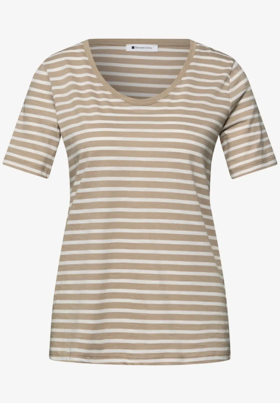 T-Shirts mit rounded V-Neck im 2er-Pack