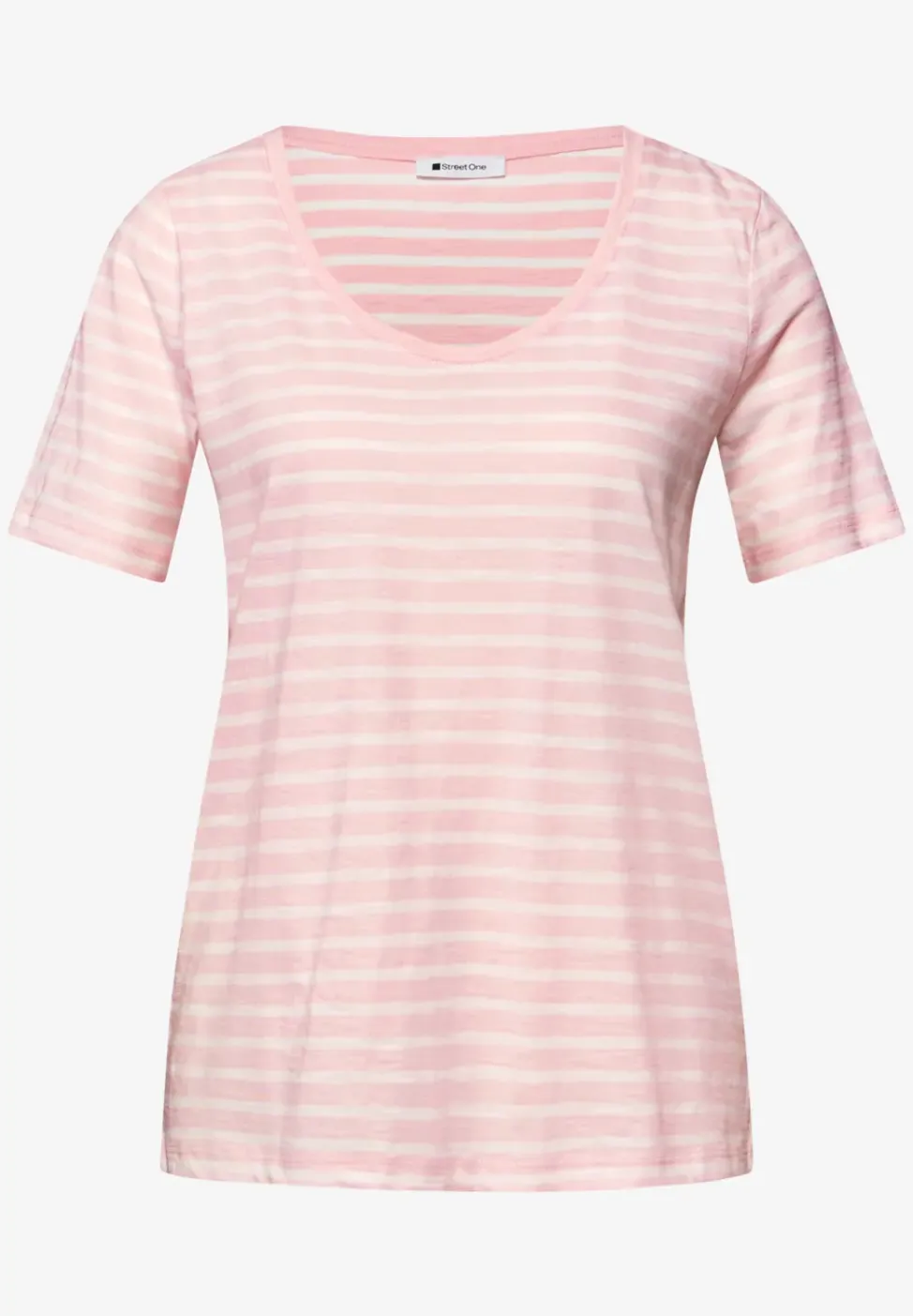 T-Shirts mit rounded V-Neck im 2er-Pack