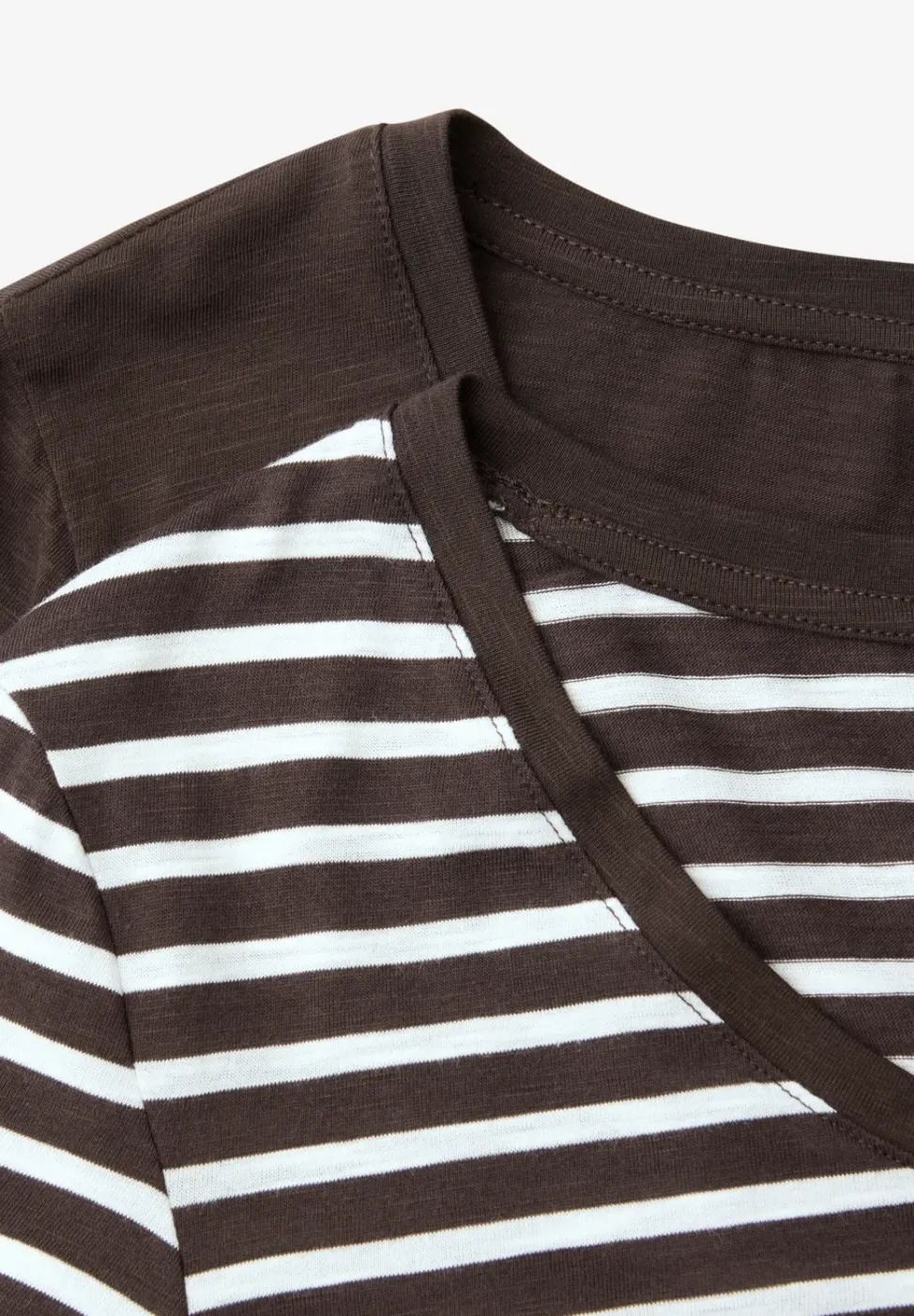 T-Shirts mit rounded V-Neck im 2er-Pack