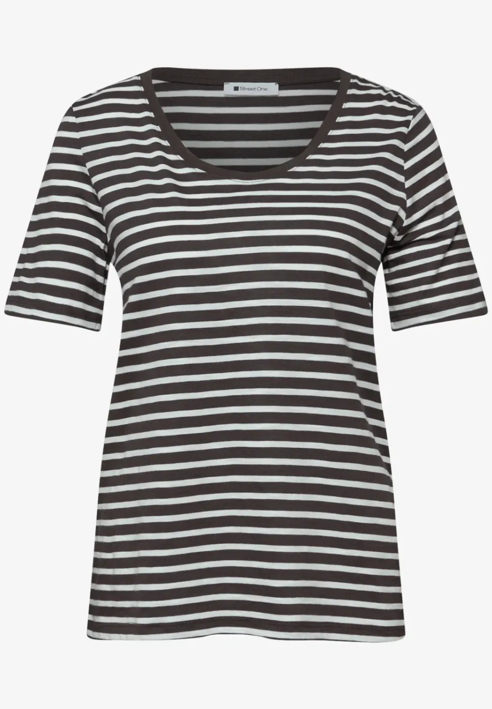 T-Shirts mit rounded V-Neck im 2er-Pack