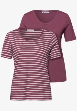 T-Shirts mit rounded V-Neck im 2er-Pack