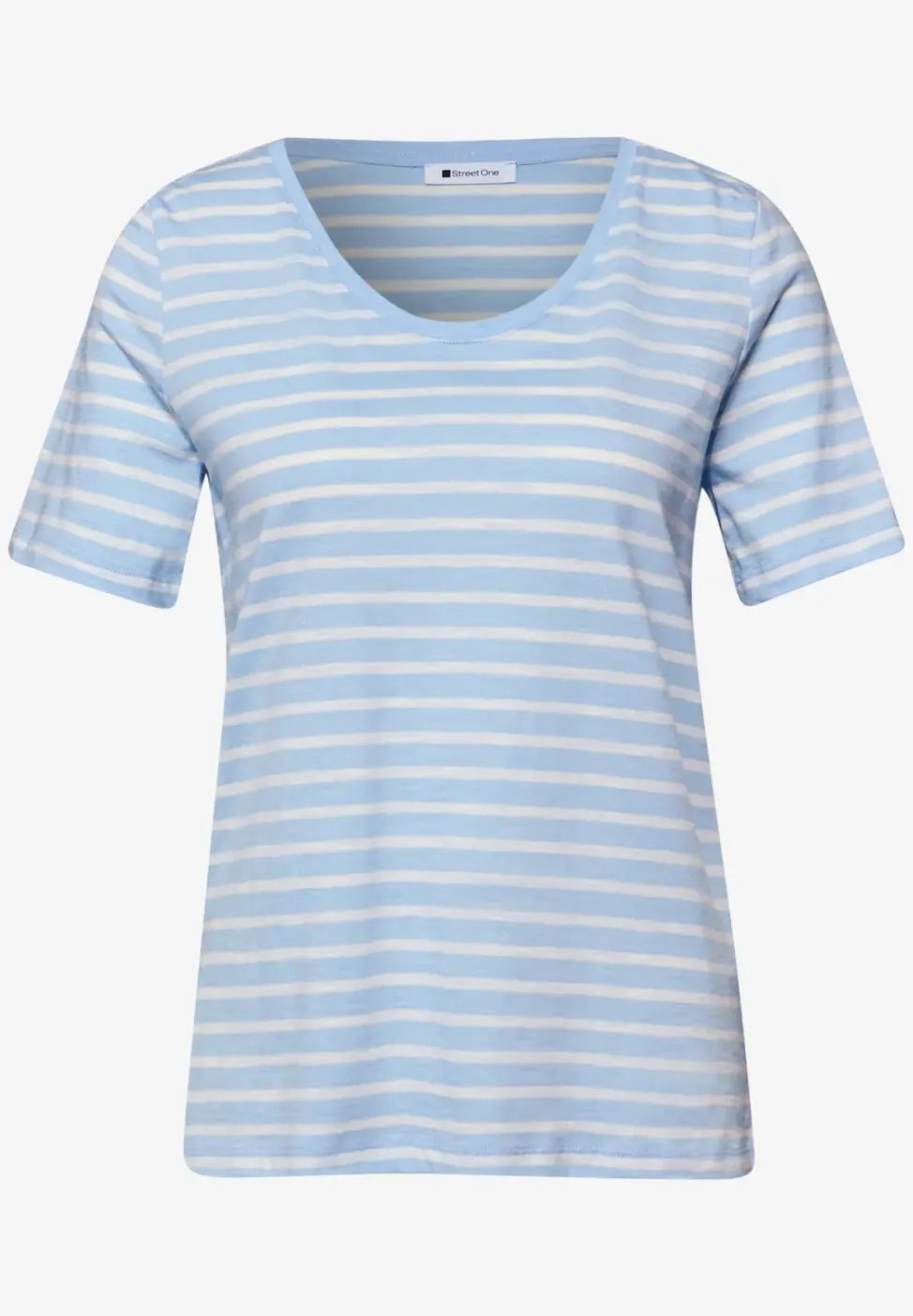 T-Shirts mit rounded V-Neck im 2er-Pack