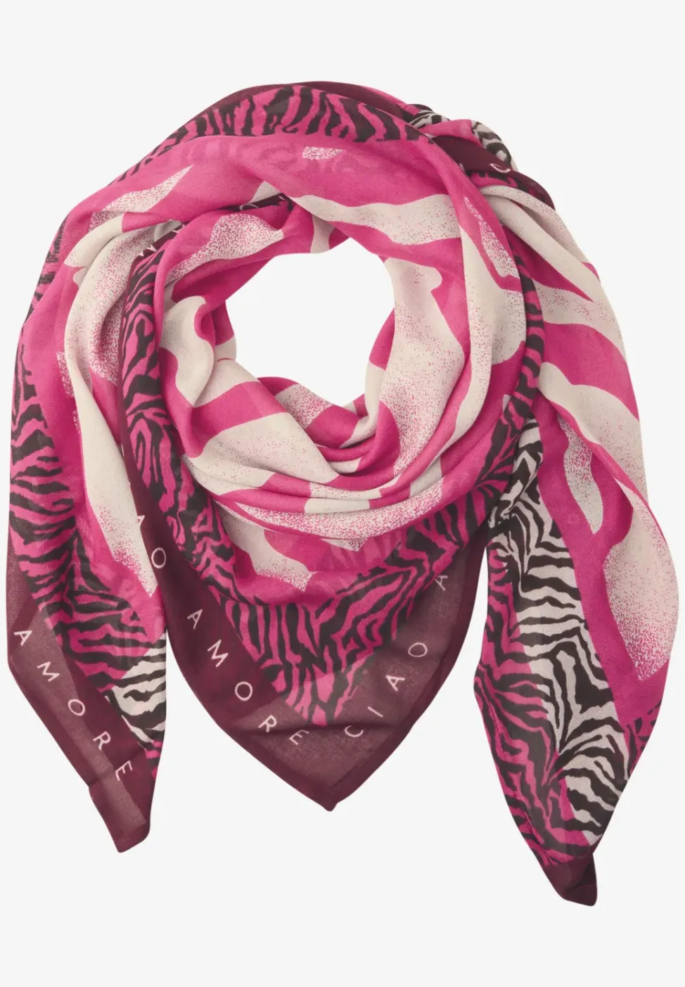 Tuch aus Modal mit Zebra-Print