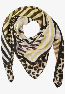 Tuch mit Streifenprint und Leodetails