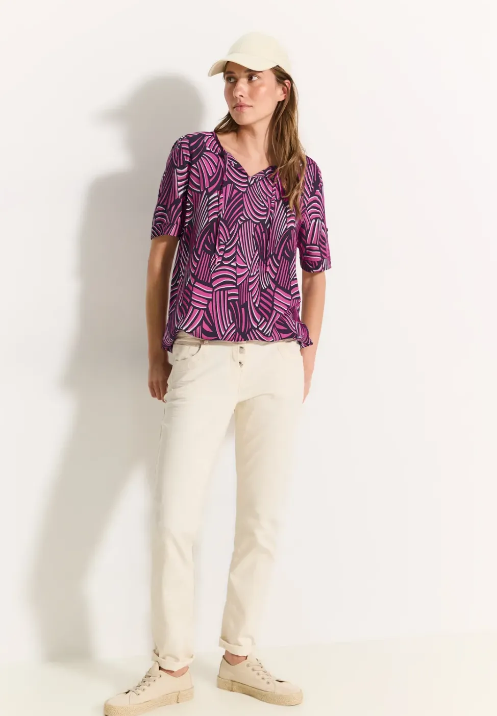 Tunika Bluse mit Print