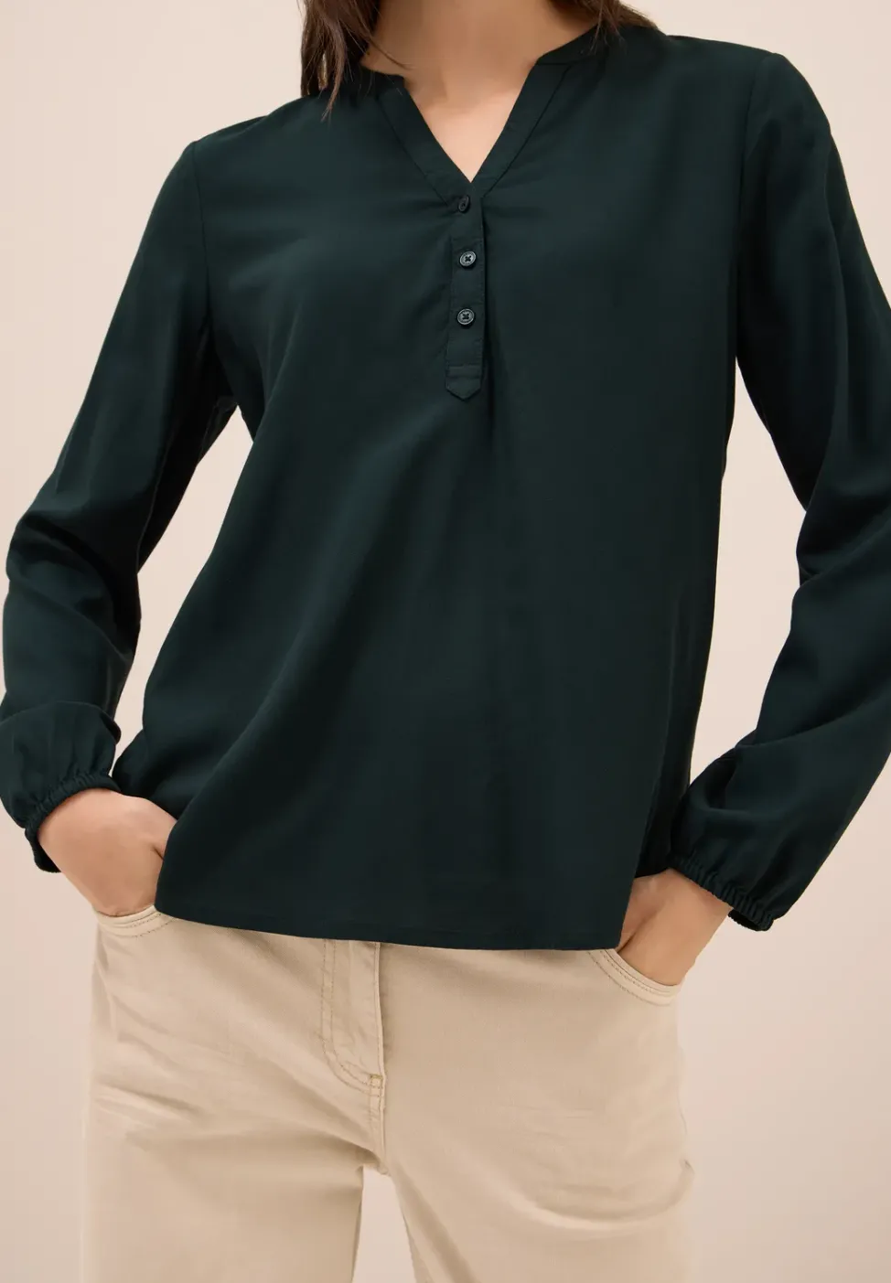 Tunika in Unifarbe