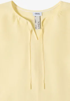 Tunika mit Split Neck aus Leinenmix