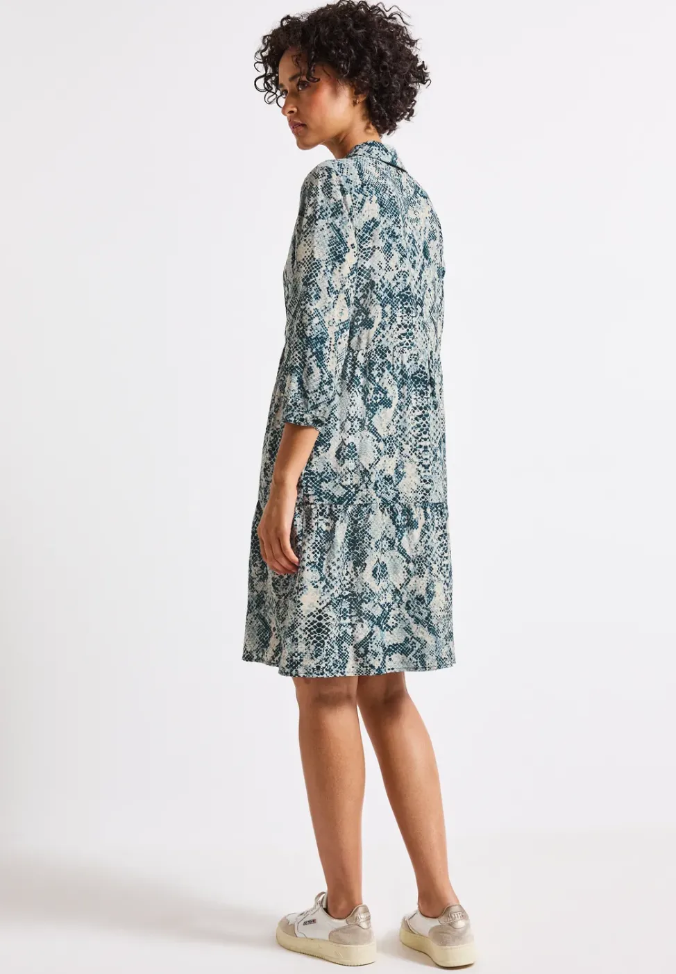 Tunika-Kleid mit Snake Print