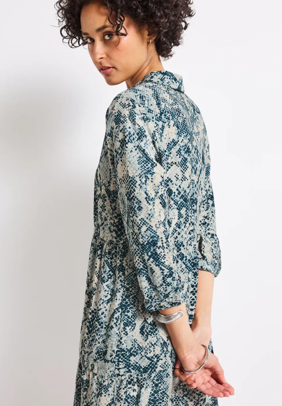 Tunika-Kleid mit Snake Print