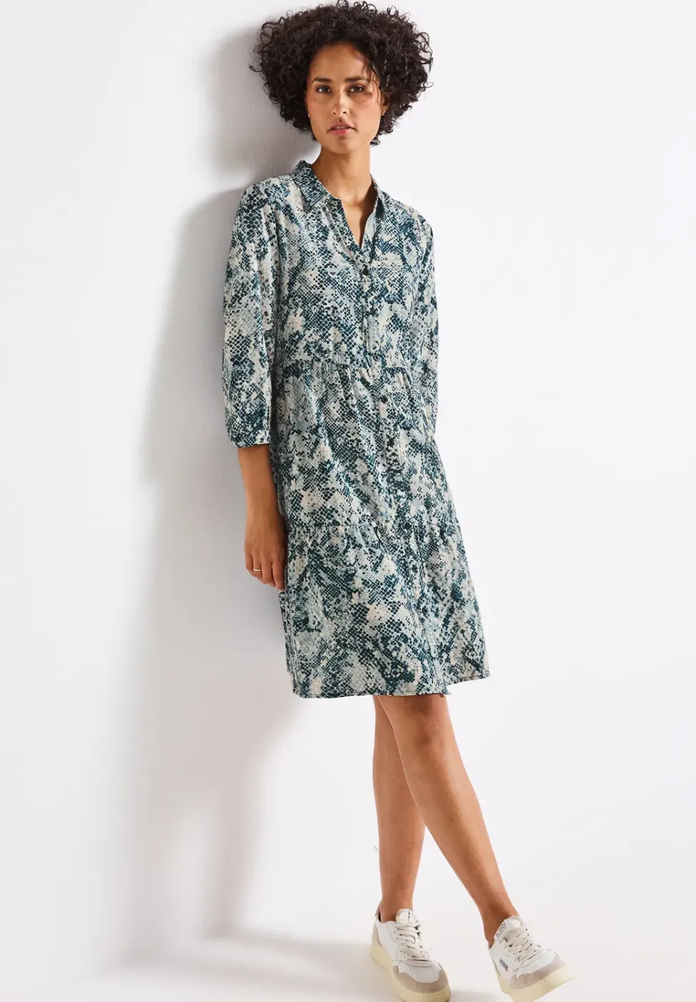 Tunika-Kleid mit Snake Print