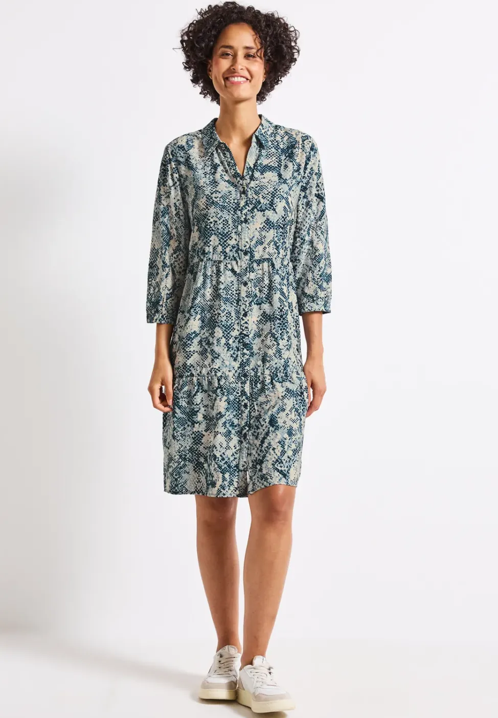 Tunika-Kleid mit Snake Print