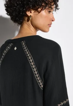 Tunika-Kleid mit Stickerei