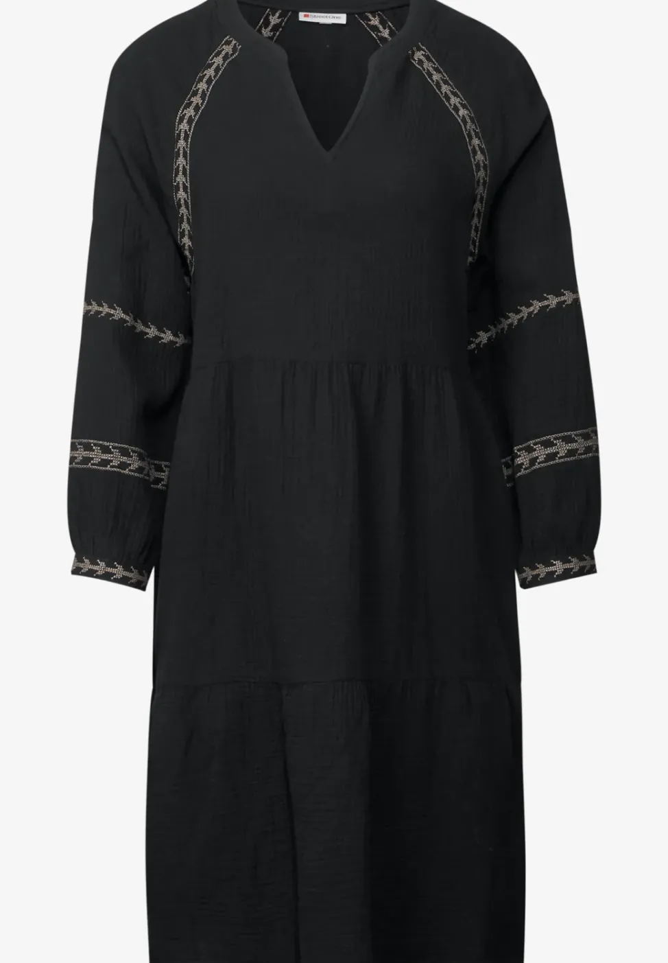 Tunika-Kleid mit Stickerei
