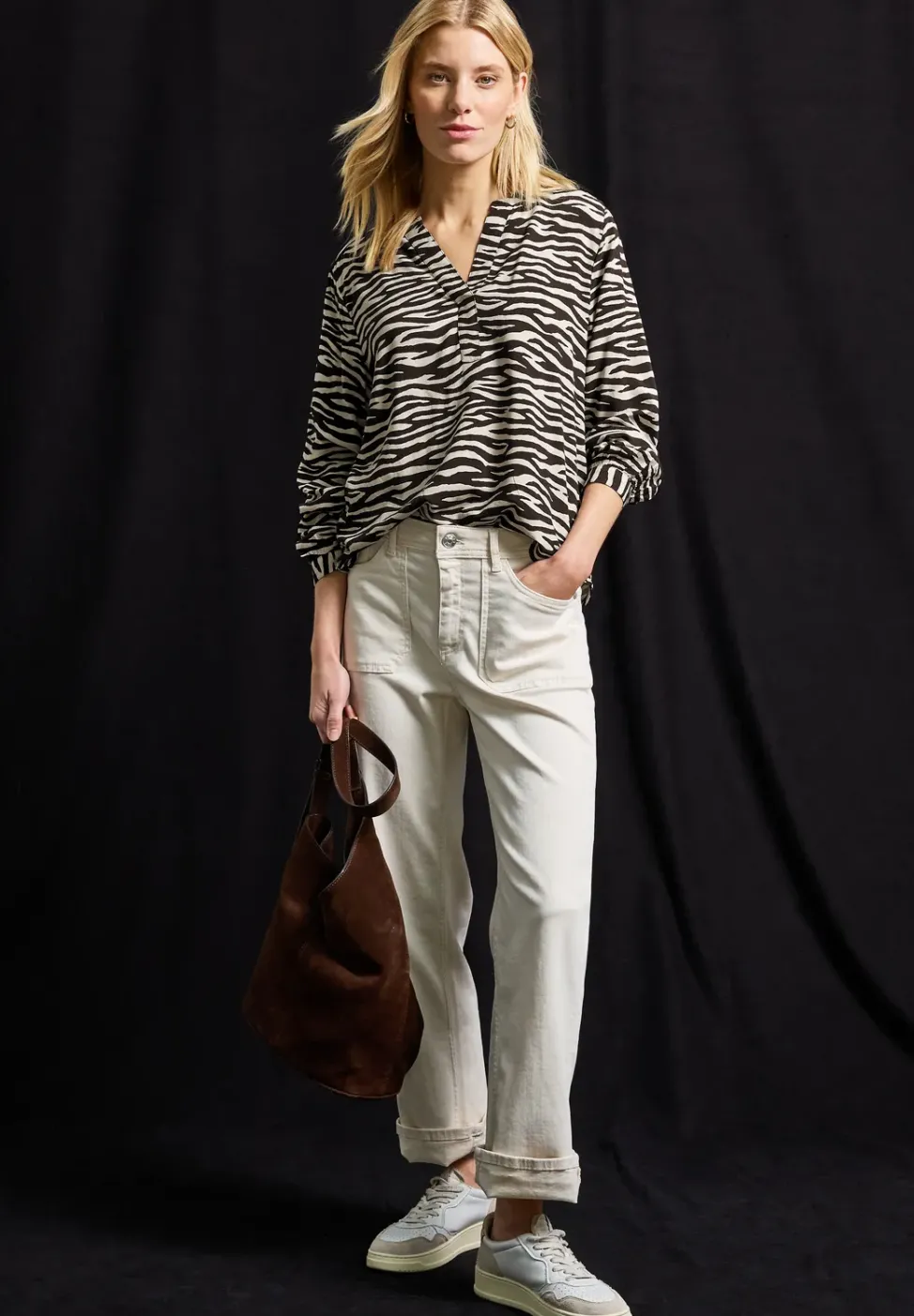 Tunika mit Zebra Print