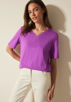 Tunika T-Shirt in Unifarbe