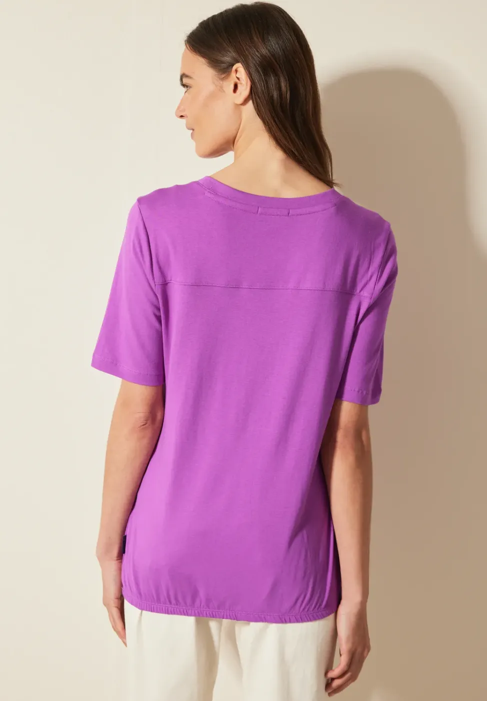 Tunika T-Shirt in Unifarbe