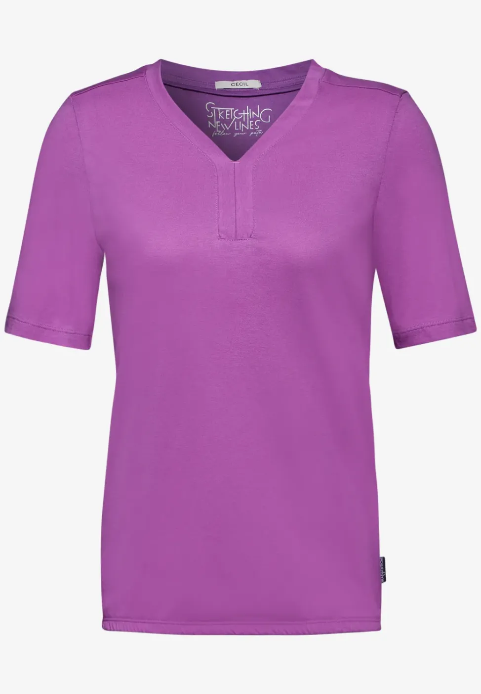 Tunika T-Shirt in Unifarbe