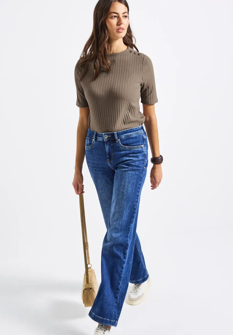 Turtleneck Shirt mit Knöpfen