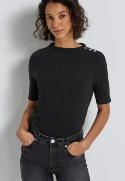 Turtleneck Shirt mit Knöpfen