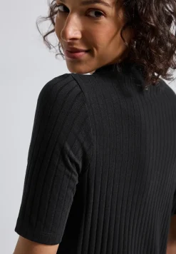 Turtleneck Shirt mit Knöpfen