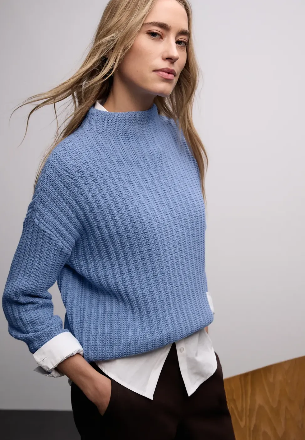 Turtleneck Strukturpullover