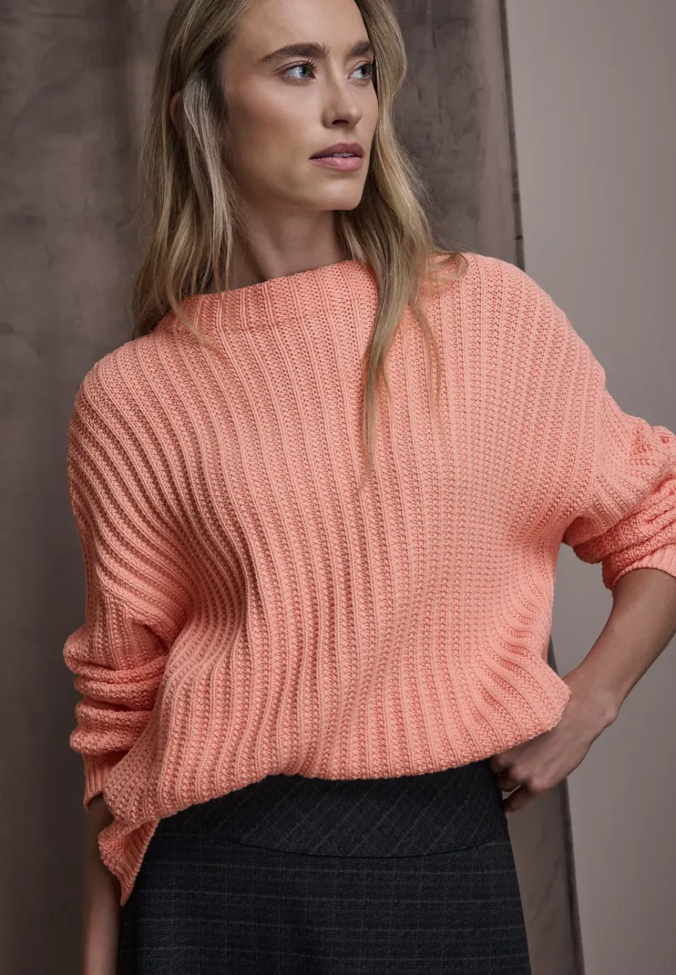 Turtleneck Strukturpullover