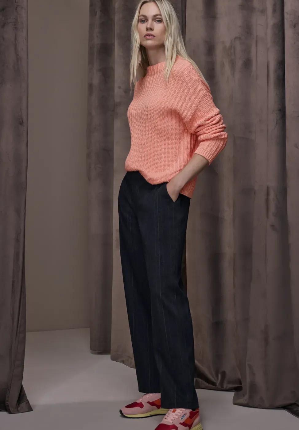 Turtleneck Strukturpullover