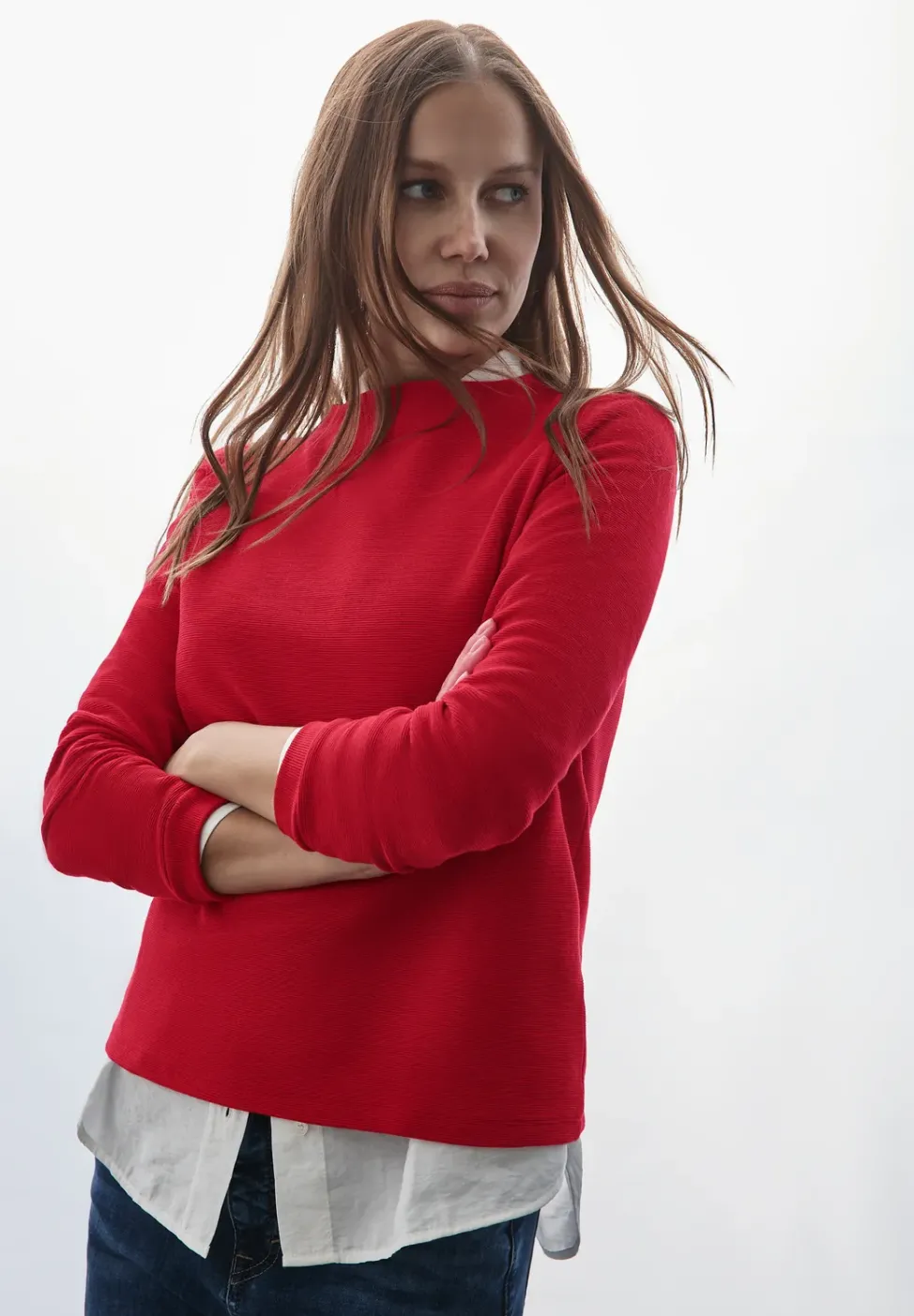 Turtleneck Struktur-Shirt