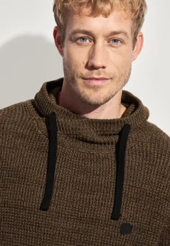 Two Tone Funnelneck Pullover