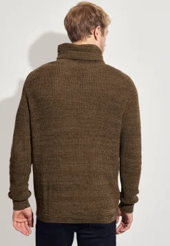 Two Tone Funnelneck Pullover