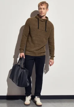 Two Tone Funnelneck Pullover