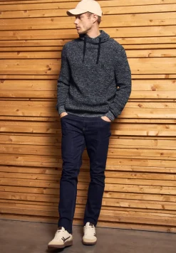 Two Tone Funnelneck Pullover
