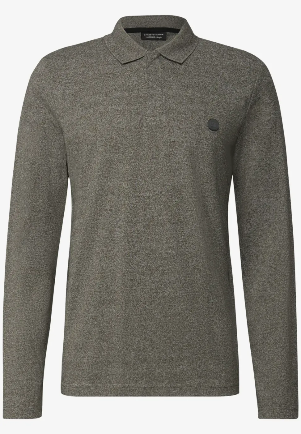 Two Tone Langarm Poloshirt