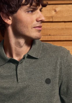 Two Tone Langarm Poloshirt