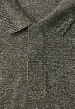 Two Tone Langarm Poloshirt