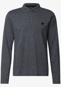 Two Tone Langarm Poloshirt