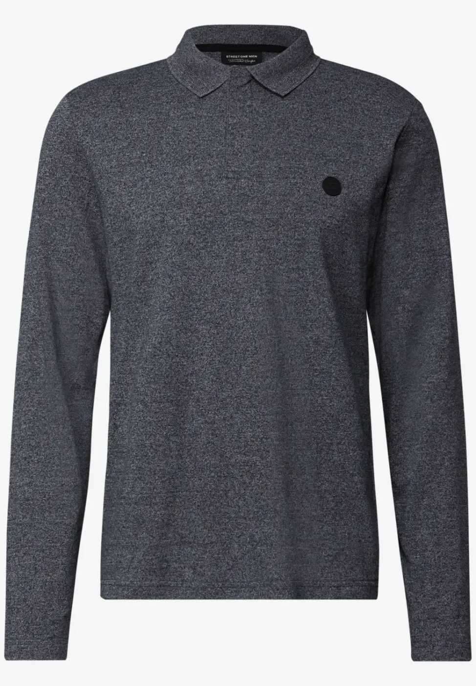 Two Tone Langarm Poloshirt