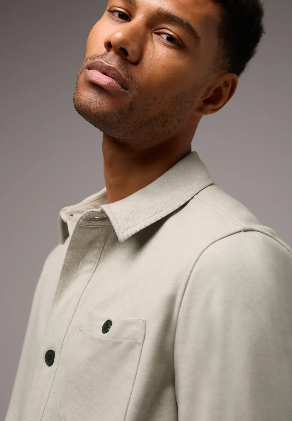Two Tone Twill Overshirt