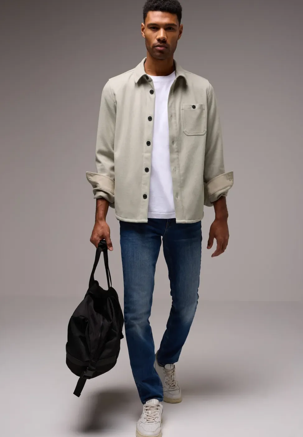 Two Tone Twill Overshirt